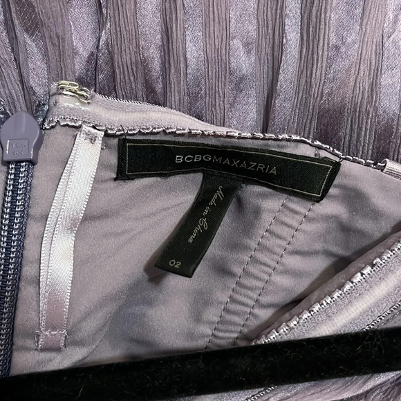 BCBGMAXAZRIA ALICIA WISTERIA SILK STRAPLESS GOWN LUB6D989/L53 SIZE 2 - Picture 4 of 5